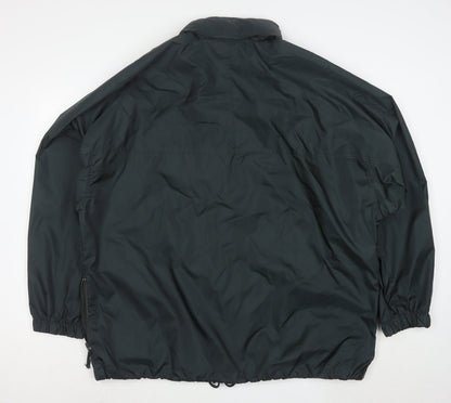 Rodeo Men's Black L Windbreaker Jacket 40in Full Zip Pockets