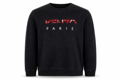Kenzo Paris Mens Black Medium Crew Neck Logo Sweatshirt