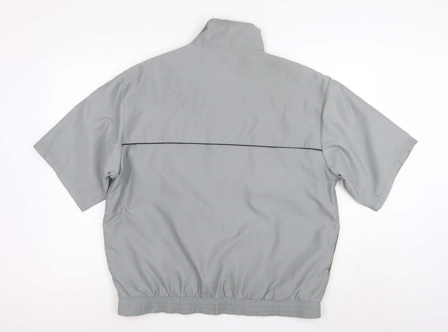 Murray Golf Men's Grey 1/4 Zip Short Sleeve Pullover Windbreaker Sweatshirt Size S