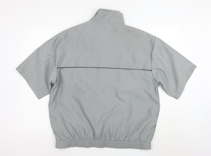 Murray Golf Men's Grey 1/4 Zip Short Sleeve Pullover Windbreaker Sweatshirt Size S