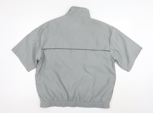 Murray Golf Men's Grey 1/4 Zip Short Sleeve Pullover Windbreaker Sweatshirt Size S