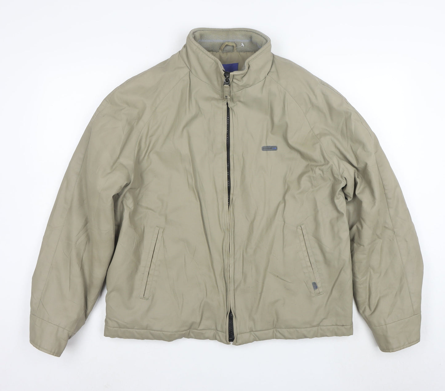 Furterrap Men's Beige Medium Full Zip Lined Jacket Windproof Casual