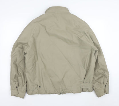Furterrap Men's Beige Medium Full Zip Lined Jacket Windproof Casual
