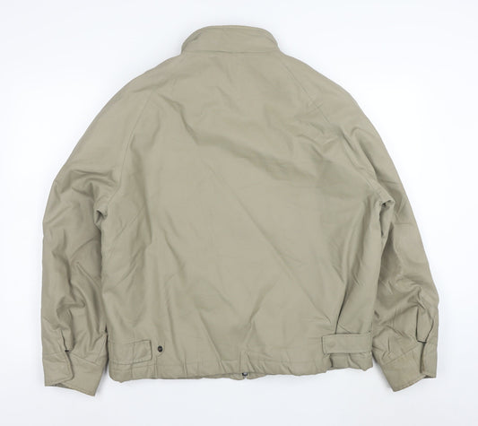 Furterrap Men's Beige Medium Full Zip Lined Jacket Windproof Casual