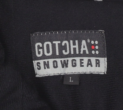 Gotcha Snowgear Men's Grey Hooded Ski Jacket Size L Waterproof