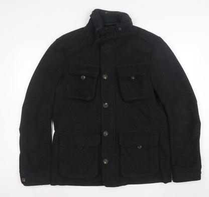 Ted Baker Men's Black Wool Jacket Size L Classic Field Style