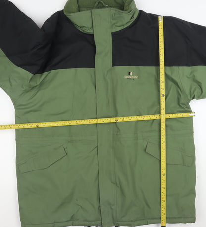 Adventure Sports Men's Green XL Parka Jacket Polyester Lined