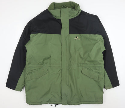 Adventure Sports Men's Green XL Parka Jacket Polyester Lined