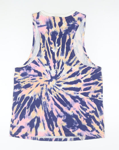 Adidas Womens Multicoloured Tie Dye Cotton Tank Top Size 12
