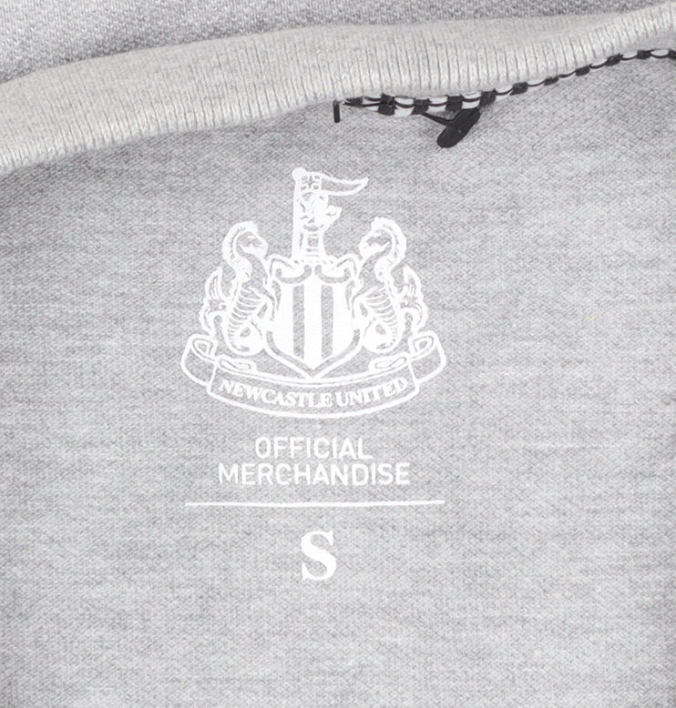 Newcastle United Grey Long Sleeve Polo Shirt Men's Small