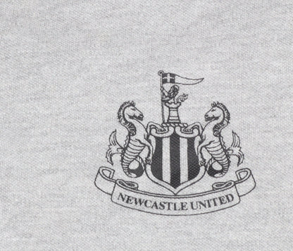 Newcastle United Grey Long Sleeve Polo Shirt Men's Small