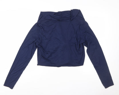 Marks and Spencer Womens Blue Wrap Tie Long Sleeve Blouse Size 16 Plus
