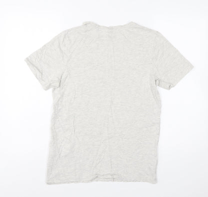 Jack & Jones Men's Grey Graphic Print T-Shirt Size S