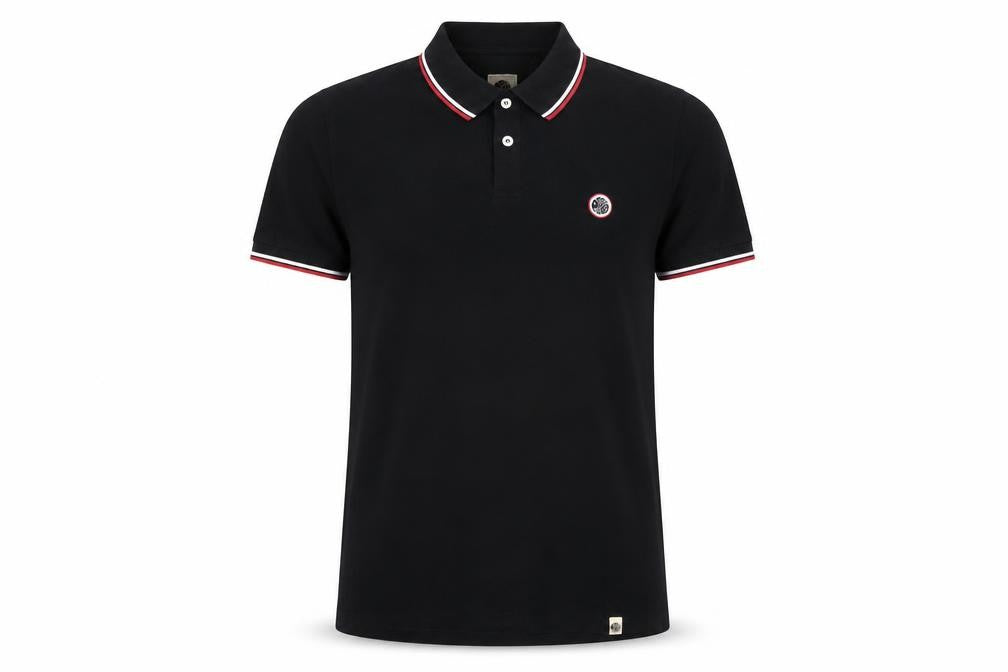 Pretty Green Men's Black Polo Shirt Size M Short Sleeve Cotton
