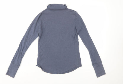 GAP Women's Blue Feather Turtleneck Long Sleeve Top Size S