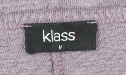 Klass Women’s Purple Rhinestone Star V-Neck Jumper M