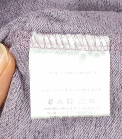 Klass Women’s Purple Rhinestone Star V-Neck Jumper M