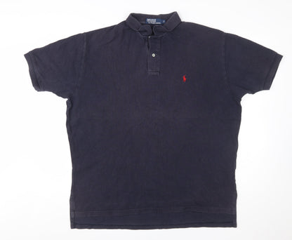 Ralph Lauren Men's Blue Cotton Polo Shirt Size Small