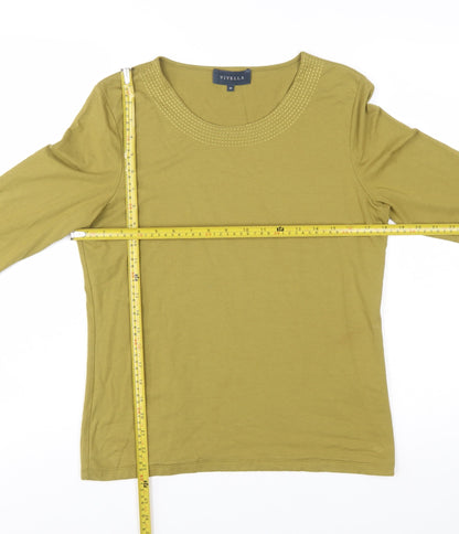 Viyella Women's Green 3/4 Sleeve Stretch Jersey Top Size M