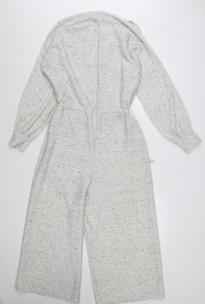 ASOS DESIGN Women’s Ivory Fleck Knit Wide-Leg Jumpsuit UK 10