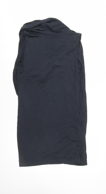 Firetrap Womens Black L Jersey Cowl Neck T-Shirt Dress