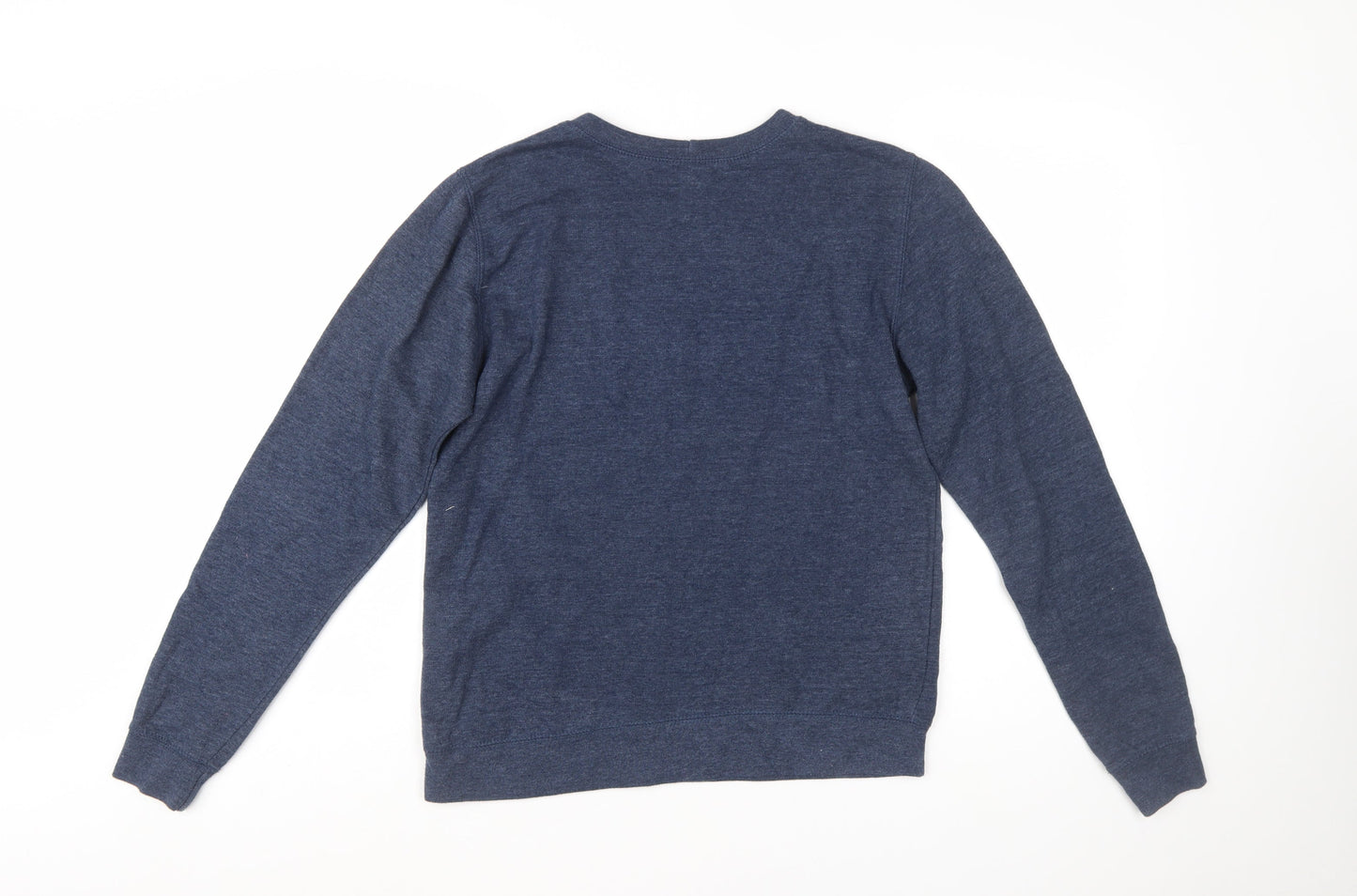 Batch1 Women's Blue Rainbow Graphic Pullover Sweatshirt Medium