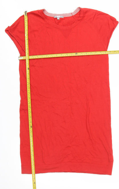 Uniqlo Women Red M Cotton Cashmere T-Shirt Dress