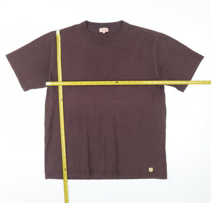 Armor Lux Men's Brown Cotton Crew Neck T-Shirt Size L