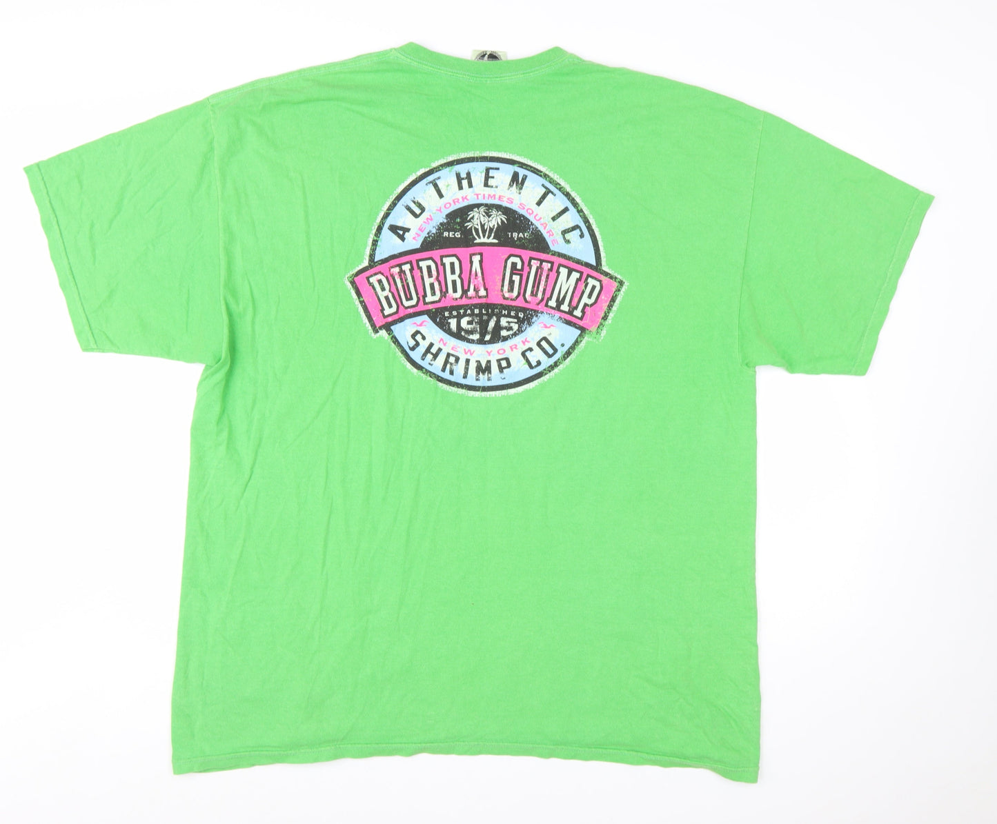 Bubba Gump Shrimp Co. Men's Green 2XL Graphic Cotton T-Shirt