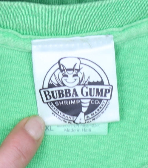 Bubba Gump Shrimp Co. Men's Green 2XL Graphic Cotton T-Shirt