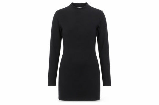 Stradivarius Women Black Size 8 Bodycon Long Sleeve Mini Dress