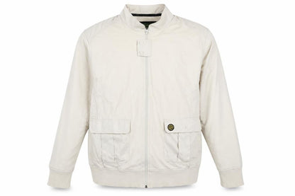 Nicholas Deakins Men’s Beige Cotton Bomber Jacket 2XL Classic Casual