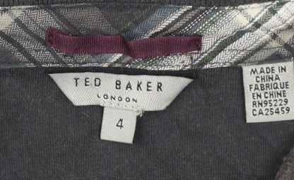 Ted Baker Men's Black Long Sleeve Cotton Polo Shirt Size L