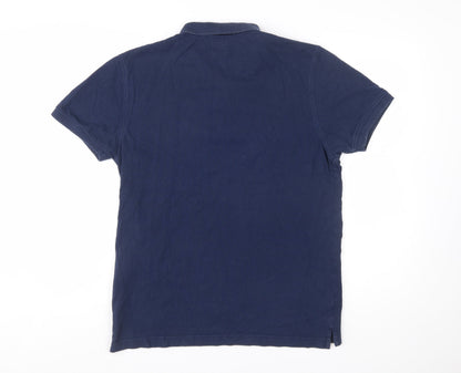 Levi's Men's Blue Cotton Polo Shirt M Regular Fit Classic Style