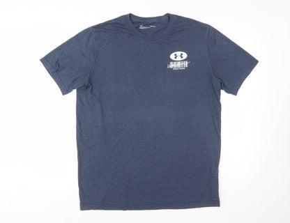Under Armour Men's Blue Short Sleeve Graphic T-Shirt Size L