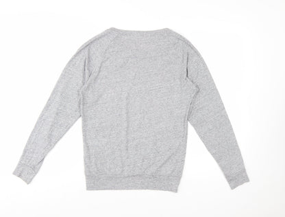 Nike Womens Grey Jersey Long Sleeve Crew Neck Top Size M