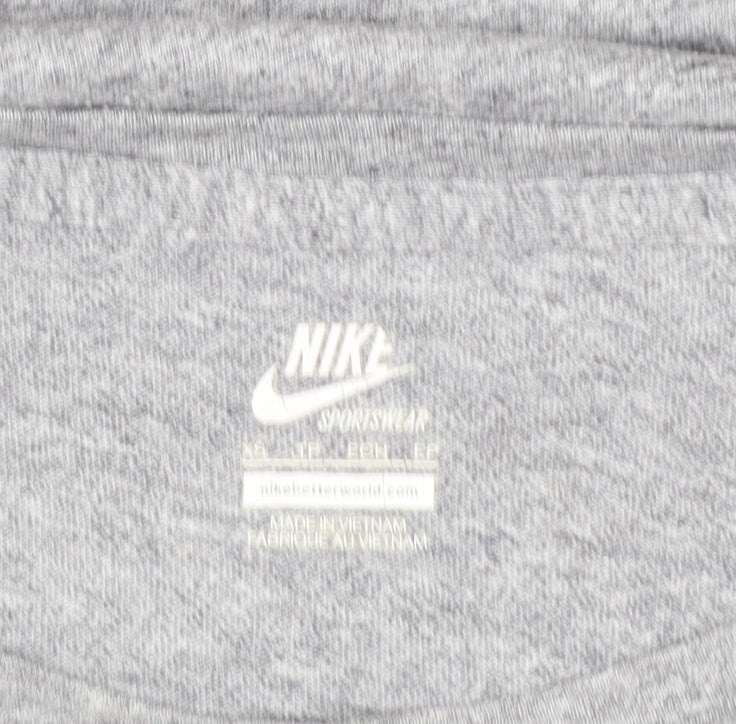 Nike Womens Grey Jersey Long Sleeve Crew Neck Top Size M
