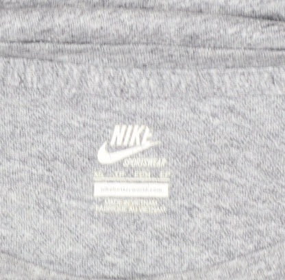 Nike Womens Grey Jersey Long Sleeve Crew Neck Top Size M