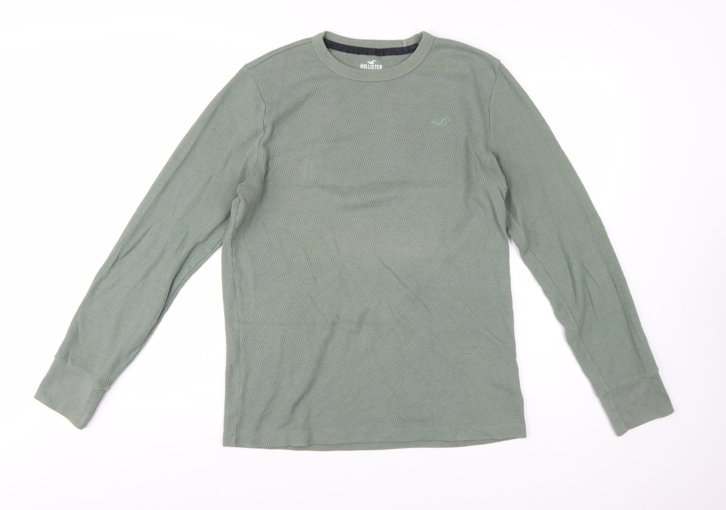 Hollister Men’s Green Long Sleeve Crew Neck Pullover Sweatshirt M