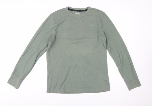 Hollister Men’s Green Long Sleeve Crew Neck Pullover Sweatshirt M