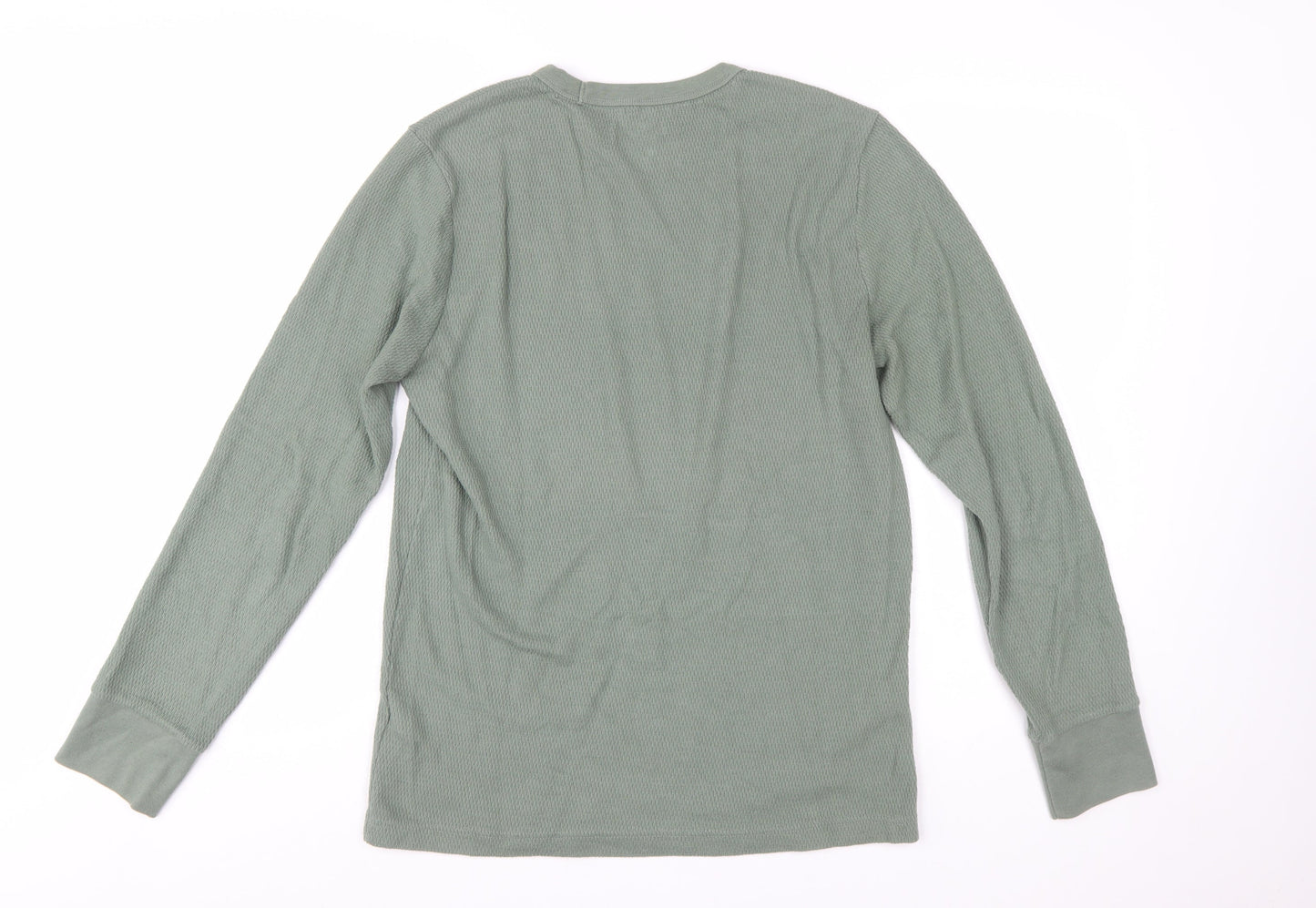 Hollister Men’s Green Long Sleeve Crew Neck Pullover Sweatshirt M