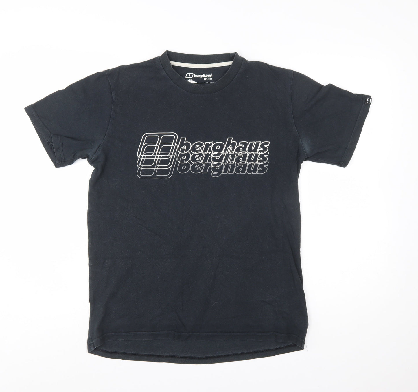 Berghaus Men’s Black Organic Cotton Graphic T-Shirt M Regular Fit