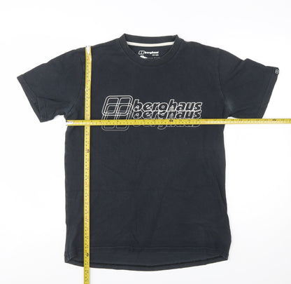 Berghaus Men’s Black Organic Cotton Graphic T-Shirt M Regular Fit