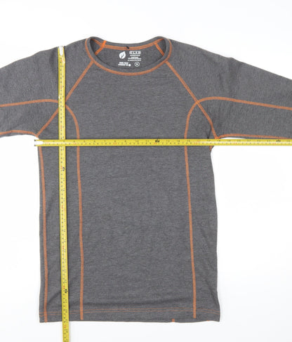 Clad Boys Grey Long Sleeve XL Activewear Crew Neck T-Shirt