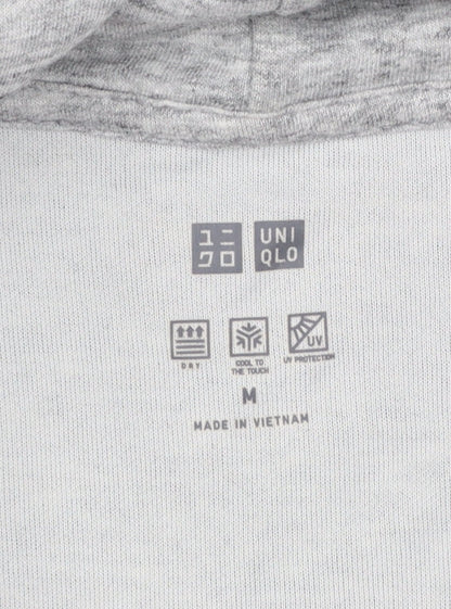 Uniqlo Men’s Grey Full Zip Hoodie M Lightweight Cotton Blend