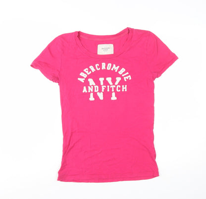 Abercrombie & Fitch Women's Pink Slim Fit Cotton T-Shirt M