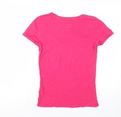Abercrombie & Fitch Women's Pink Slim Fit Cotton T-Shirt M