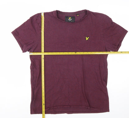 Lyle & Scott Men's Purple XL Cotton Crew Neck T-Shirt