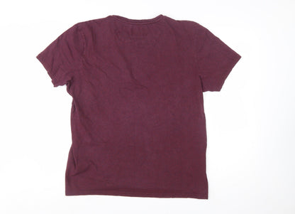 Lyle & Scott Men's Purple XL Cotton Crew Neck T-Shirt