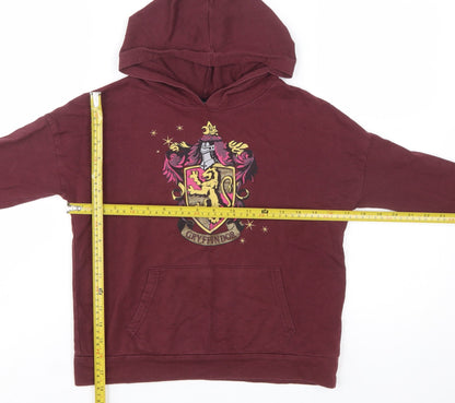 Harry Potter Girls Red Gryffindor Pullover Hoodie 9-10 Years